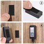 QILIMA Lot de 20 Bandes auto-adhésives extra fortes double face NdIndustrie Rectangle Adhésif Double Face Noir Puissant Réutilis