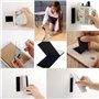 QILIMA Lot de 20 Bandes auto-adhésives extra fortes double face NdIndustrie Rectangle Adhésif Double Face Noir Puissant Réutilis