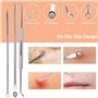 10Pcs Extracteur Point Noirs Professional Trousse à Outils, Blackhead Remover Outil avec Boîte Extracteur de Point Noir pour Tir