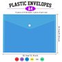 24 Pièces Pochette Plastique A4 Colorée Pochette Documents Transparent Document Dossier Pochettes Chemises avec Bouton-Pression 