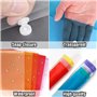 24 Pièces Pochette Plastique A4 Colorée Pochette Documents Transparent Document Dossier Pochettes Chemises avec Bouton-Pression 