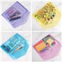 24 Pièces Pochette Plastique A4 Colorée Pochette Documents Transparent Document Dossier Pochettes Chemises avec Bouton-Pression 