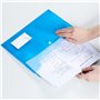 24 Pièces Pochette Plastique A4 Colorée Pochette Documents Transparent Document Dossier Pochettes Chemises avec Bouton-Pression 
