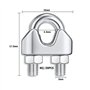 20 Pièces Serre Cable Acier M2 Serre Cable Inox 304 U Boulon Clip de Câble Métalliques pour Câble Métallique de Corde 2mm