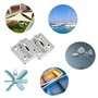 SAIJIAN 12 Pièces Platine Oeil INOX M5 Platine Ancrage INOX 304 Crochet Oeillet Plaque a Oeillet Carré Crochets de Plafond Suppo