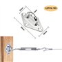 SAIJIAN 12 Pièces Platine Oeil INOX M5 Platine Ancrage INOX 304 Crochet Oeillet Plaque a Oeillet Crochets de Plafond Support Ann