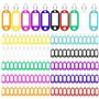 120 Pièces Porte Cle Etiquette Porte Étiquettes Cle à Bagages en Plastique de Couleurs Étiquette d'identification Inscriptible a