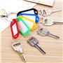 120 Pièces Porte Cle Etiquette Porte Étiquettes Cle à Bagages en Plastique de Couleurs Étiquette d'identification Inscriptible a