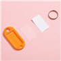 120 Pièces Porte Cle Etiquette Porte Étiquettes Cle à Bagages en Plastique de Couleurs Étiquette d'identification Inscriptible a