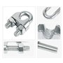18 Pièces Serre Cable Acier,Serre Cable Inox 304 U Boulon Clip de Câble Métalliques,Pour Câble Métallique en Acier de M3 mm/M4 m