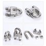 18 Pièces Serre Cable Acier,Serre Cable Inox 304 U Boulon Clip de Câble Métalliques,Pour Câble Métallique en Acier de M3 mm/M4 m