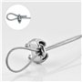 18 Pièces Serre Cable Acier,Serre Cable Inox 304 U Boulon Clip de Câble Métalliques,Pour Câble Métallique en Acier de M3 mm/M4 m
