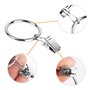 Anneaux Rideaux Metal 40 Pièces Pince à Rideaux Anneaux Rideaux Douche 38mm Clips de Rideau Anneaux Argent pour Tringle à Rideau