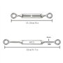 6 Pièces Tendeur Cable M6 Tendeur Cable Inox 304 Réglable Oeil de Ridoir et Oeil pour Tendeur de Fil Cable Acier Corde Crochet T