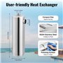 GAOUSD Chauffage de Piscine en Acier Inoxydable 60 KW Échangeur de Chaleur de Piscine,Débit d'eau De Piscine 250 L/Min Débit d'e