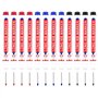 Lot de 12 marqueurs à trou profond – Marqueurs imperméables à longue pointe de 22 mm