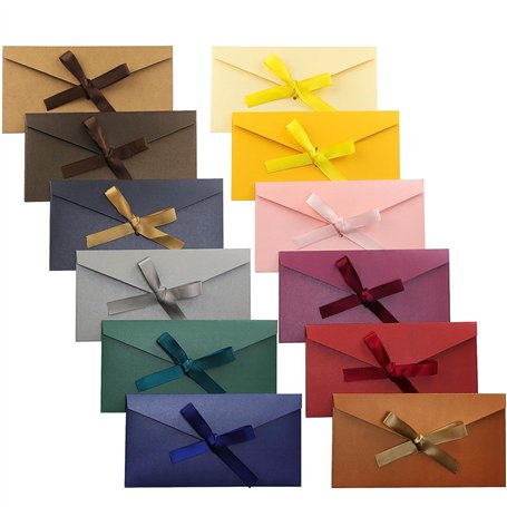 TYFYH 24 Pcs Enveloppes Colorées
