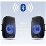 Gemini Sound AS-2115Bt-Lt – Enceinte de sonorisation active DJ Bluetooth de 2000W avec woofer 15”, Eclairage festif à LED, Sd, U