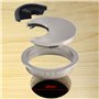 Passe Fil 60mm Métal Brossé Design Rangements de Câbles pour Table de Bureau Argent