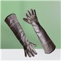 FIPASEN Imperméable Gants de Manutention pour Animal, 60CM/ 23,6 Pouces Gants en Cuir Renforcé Anti-Morsure pour Le Bain, Le Toi