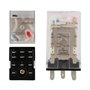 AC 220V 5A Relais Électromagnétique Mini Relais Intermédiaire Relais de Puissance 11 Broches avec l'indicateur Rouge