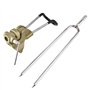 Porte Canne à Pêche Support de Poteau Détachable Réglable Support de Canne à Pêche en Alliage d'aluminium(Kaki)