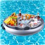 Amzeeniu Porte-gobelet Gonflable Flottant,Gonflable Porte-Boissons 2 en 1 Plateau Flottant,Porte-Bouteille Gonflable Flottant Fê
