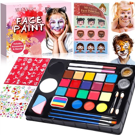 MULEVIP Peinture Visage Corps Kit 41PCS