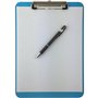 Lot de 3 mini porte-bloc avec pince en métal caoutchoutée, 10 x 15 cm, plateau d'écriture en plastique, clip pour carnet, reçus,
