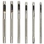 Lotsdonxia Lot de 6 poinçons ronds antidérapants noirs très rigides de qualité industrielle pour perforer le cuir