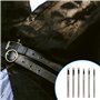 Lotsdonxia Lot de 6 poinçons ronds antidérapants noirs très rigides de qualité industrielle pour perforer le cuir, le plastique,