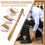 Axinost - bois Chausse-pied avec corde suspendue(32cm),chausse-pied à long manche,Chausse-pied en bois de chêne,parfait pour Hom