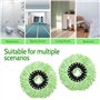 Têtes Microfibre Balai Rond Têtes Mop Tête de Vadrouille Rechange Tête de Balai à Franges,Suuwwn Têtes de Recharge de Vadrouille