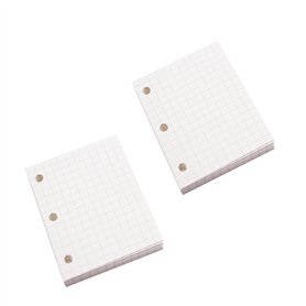 Lot de 2 recharges de mini grille pour agenda à 3 trous pour classeur à 3 anneaux