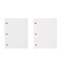 Lot de 2 recharges de mini grille pour agenda à 3 trous pour classeur à 3 anneaux