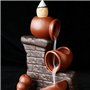 XUDREZ Porte-encens Citrouille Marron, Porte-encens en céramique avec 20 cônes d'encens à refoulement, refoulement d'encens pour