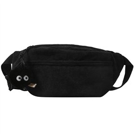 DMNQ Sac Banane Femme Velours Côtelé Banane Femme Velours Sac Banane Velours Cotelé Femme Femme en Forme de Demi-Lune Avec Bando