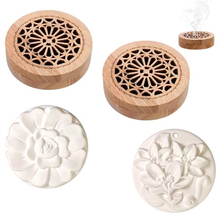 Lot de 2 Pierres Parfumées pour Huiles Essentielles - Diffuseur d'Air pour Chambre à Coucher