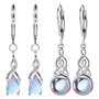 Matsizen 2 paires de boucles d'oreilles pendantes en pierre de lune