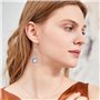 Matsizen 2 paires de boucles d'oreilles pendantes en pierre de lune, boucles d'oreilles en argent, rétro et élégantes, adaptées 