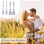 Matsizen 2 paires de boucles d'oreilles pendantes en pierre de lune, boucles d'oreilles en argent, rétro et élégantes, adaptées 