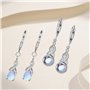 Matsizen 2 paires de boucles d'oreilles pendantes en pierre de lune, boucles d'oreilles en argent, rétro et élégantes, adaptées 