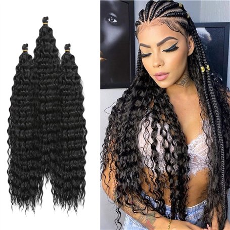 Lot de 3 Cheveux Crochetés Deep Twist