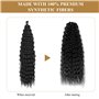Lot de 3 Cheveux Crochetés Deep Twist,24 inch Sea Wave crochet Hair,Boho Braids Meches Human Hair,Deep Wave Braiding Crochet Hai