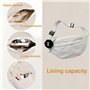 DMNQ Sac Banane Femme en Velours Côtelé - Bandoulière Demi-Lune Avec Sangle Réglable - Ceinture Y2k Pour Toutes les Occasions