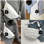 DMNQ Sac Banane Femme en Velours Côtelé - Bandoulière Demi-Lune Avec Sangle Réglable - Ceinture Y2k Pour Toutes les Occasions