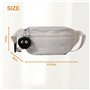 DMNQ Sac Banane Femme en Velours Côtelé - Bandoulière Demi-Lune Avec Sangle Réglable - Ceinture Y2k Pour Toutes les Occasions