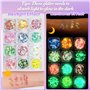 12 Couleurs Paillettes Visage Festival Paillette Maquillage Fluorescent Dans Le Noir Phosphorescent Cheveux Couleurs Lumineuse P