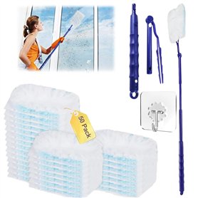 Roinaid Swiffer Lot de 50 plumeaux à poussière Swiffer avec recharge pour plumeau Swiffer Duste Swiffer avec 1 poignée