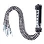 YUHENG Baven Cravache d'équitation en cuir noir pour chevaux Cravache d'équitation pour l'entraînement quotidien (noir)